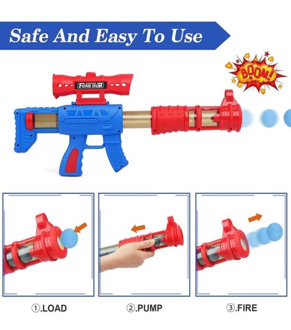 Soft Bullet Shooter Rifle Toy Gun for Kids – Blue - Image 4