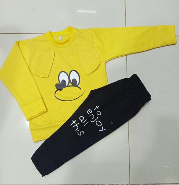 yellow and black tracksuit for kids - winter dress for kids
