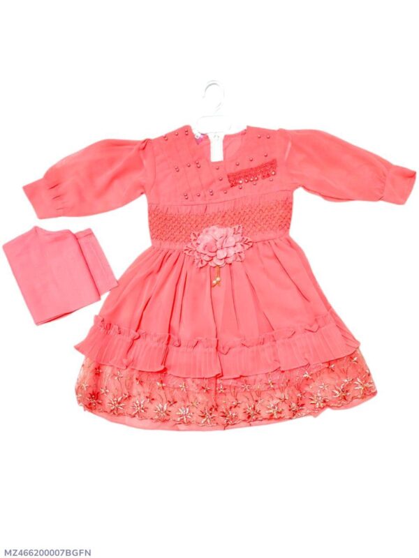 Girls Chiffon Frock Pink