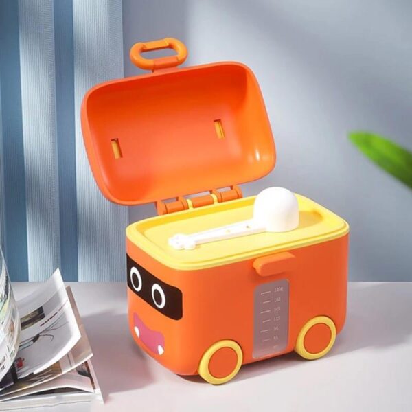 baby milk container box orange