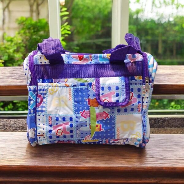 Stylish Cotton Baby Bag – Purple Bag for Baby Boys & Girls - Image 2