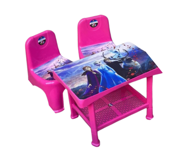 table chair set for kids - pink