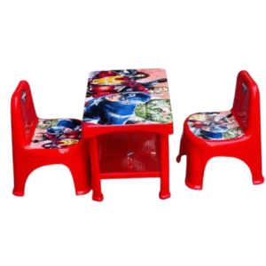 table chair set for kids - red