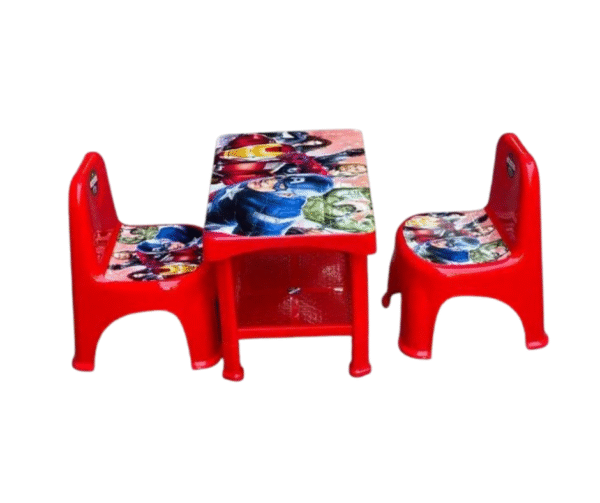 table chair set for kids - red